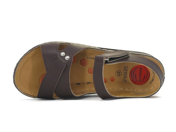 Serra Zenne 1106 Monta Çapraz Geçmeli Sandalet Kahve - 2