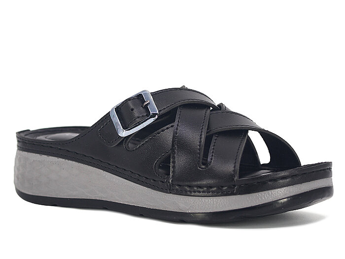 Serra Zenne 1500 Çapraz Kutulu Günlük Terlik Siyah - 1