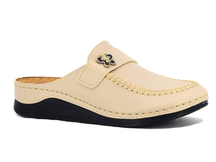 Serra Zenne 1507 Monta Kışlık Kapalı Kapalı Terlik Krem - 1