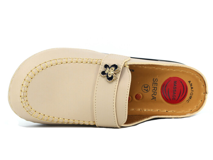 Serra Zenne 1507 Monta Kışlık Kapalı Kapalı Terlik Krem - Serra (1)