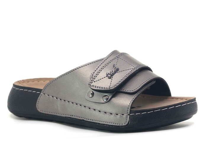 Serra Zenne 4000 Çift Cırtlı Monta kutulu Günlük Terlik Platin - 1