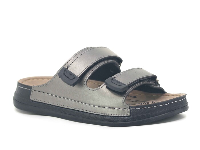 Serra Zenne 5000 Çift Cırtlı Monta kutulu Günlük Terlik Platin - 1