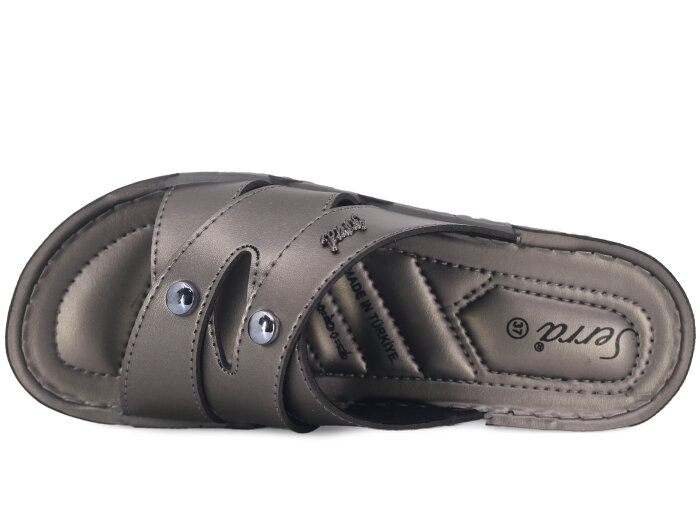 Serra Zenne 702 Çapraz Enj. Kutulu Günlük Terlik Platin - Serra (1)