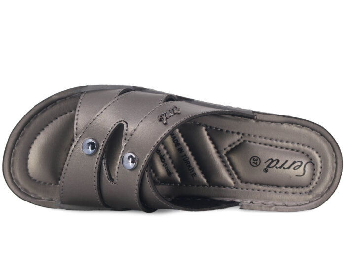 Serra Zenne 702 Çapraz Enj. Kutulu Günlük Terlik Platin - 2