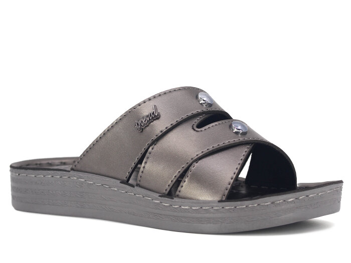 Serra Zenne 702 Çapraz Enj. Kutulu Günlük Terlik Platin - Serra