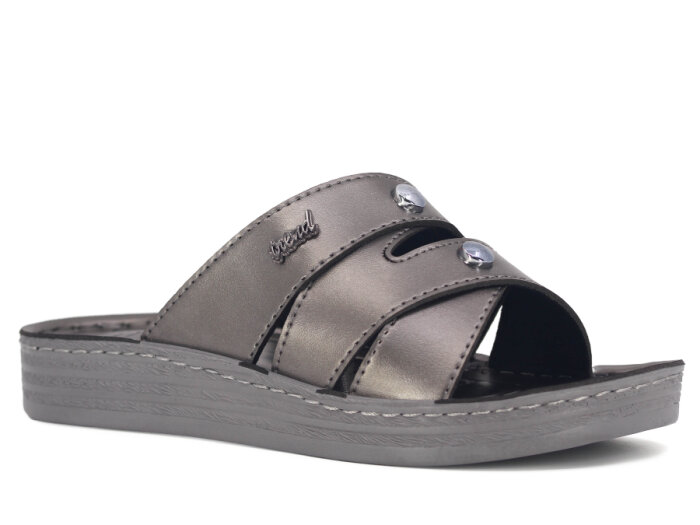 Serra Zenne 702 Çapraz Enj. Kutulu Günlük Terlik Platin - 1