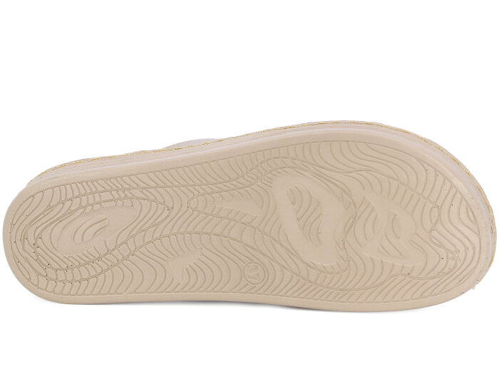 Serra Zenne 703 Bantlı Enj. Kutulu Günlük Terlik Krem - 3