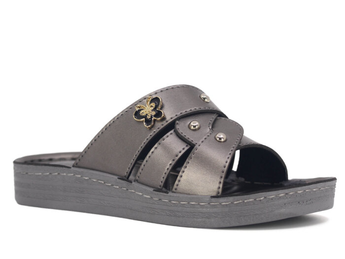 Serra Zenne 704 Çapraz Enj. Kutulu Günlük Terlik Platin - 1