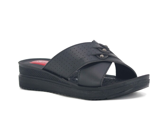 Serra Zenne 800 Düz Günlük Terlik Siyah - Serra