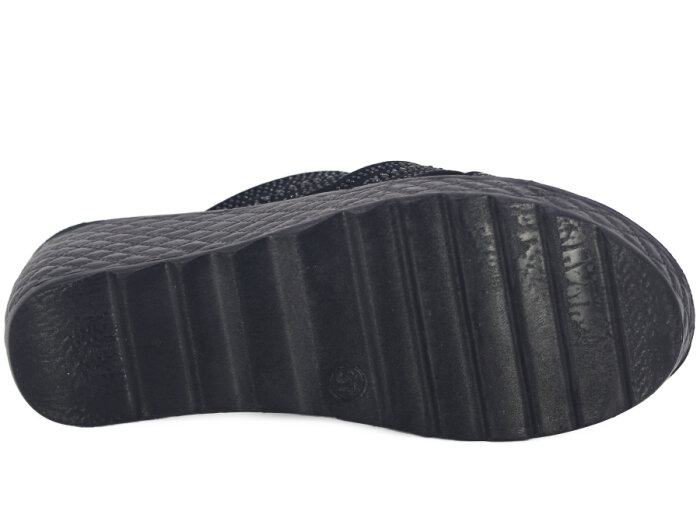 Serra Zenne 911-2026 Taşlı Enj. Yüksek Kutulu Günlük Terlik Siyah - 3