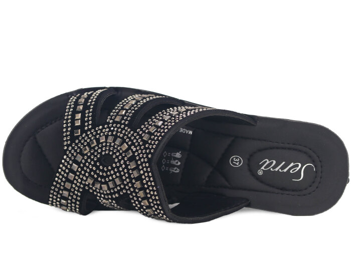 Serra Zenne 913-2026 Taşlı Enj. Yüksek Kutulu Günlük Terlik Füme - Serra (1)