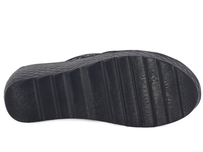 Serra Zenne 914 Taşlı Enj. Yüksek Kutulu Günlük Terlik Siyah - 3