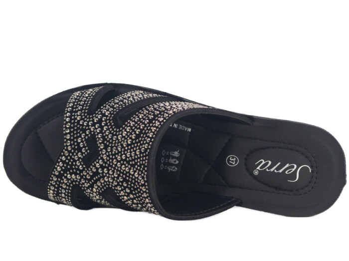 Serra Zenne 918 Taşlı Enj. Yüksek Kutulu Günlük Terlik Füme - 2