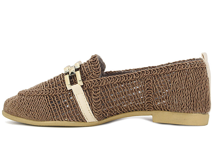 Sıla Zenne 2026 Tokalı Dantelli Babet Ayakkabı Kahve - Sıla (1)