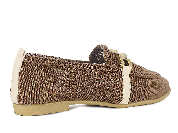 Sıla Zenne 2026 Tokalı Dantelli Babet Ayakkabı Kahve - 3