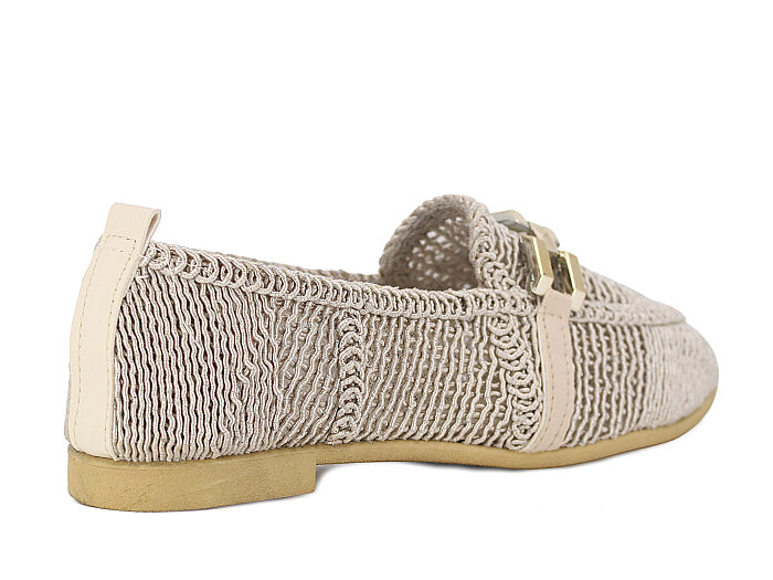 Sıla Zenne 2026 Tokalı Dantelli Babet Ayakkabı Krem - 3