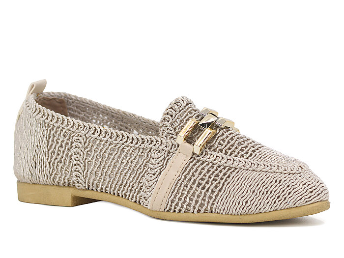 Sıla Zenne 2026 Tokalı Dantelli Babet Ayakkabı Krem - Sıla