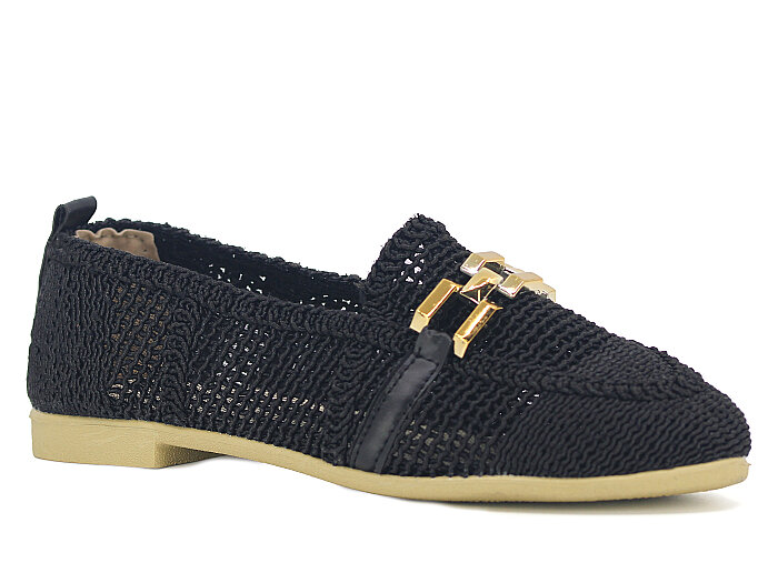 Sıla Zenne 2026 Tokalı Dantelli Babet Ayakkabı Siyah - 1