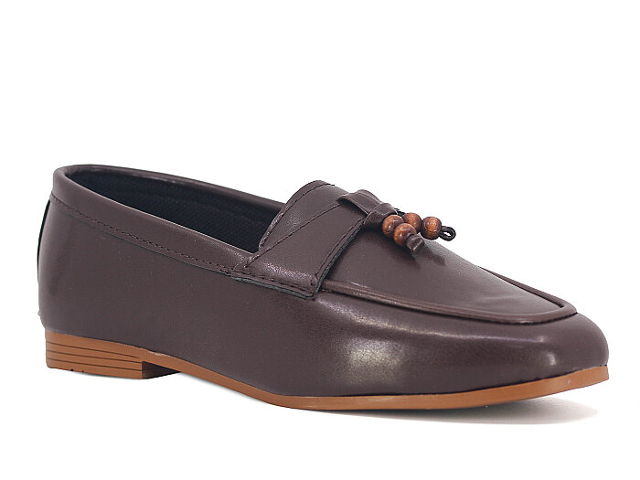 Sıla Zenne A-50 Babet Ayakkabı Kahve Cilt - Sıla