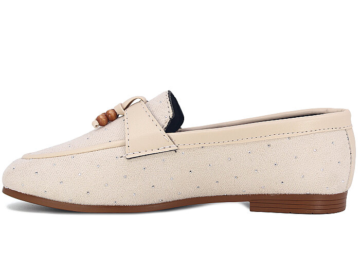 Sıla Zenne A-51 Taşlı Babet Ayakkabı Taşlı Bej - 2