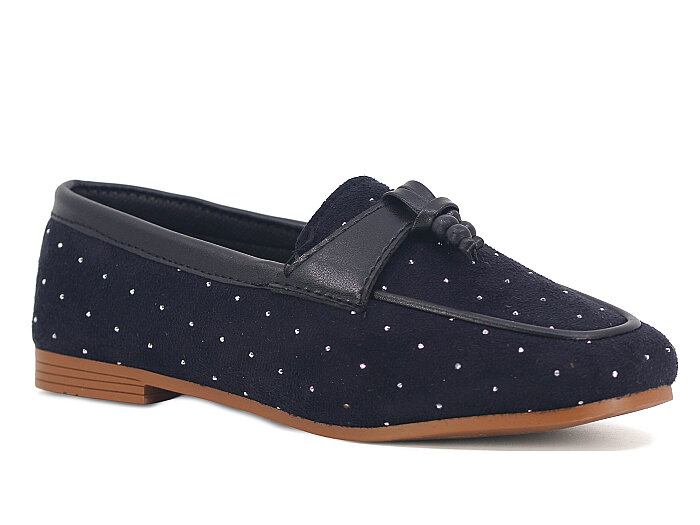 Sıla Zenne A-51 Taşlı Babet Ayakkabı Taşlı Siyah - 1