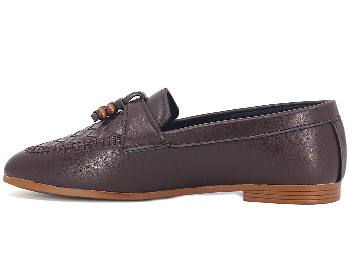 Sıla Zenne A-53 Boncuklu Babet Ayakkabı Kahve - Sıla (1)