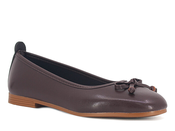 Sıla Zenne B-34 Cilt Babet Ayakkabı Kahve Cilt - Sıla