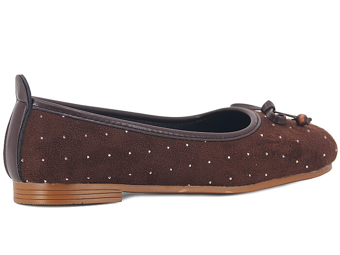 Sıla Zenne B-35 Taşlı Babet Ayakkabı Taşlı Kahve - 3