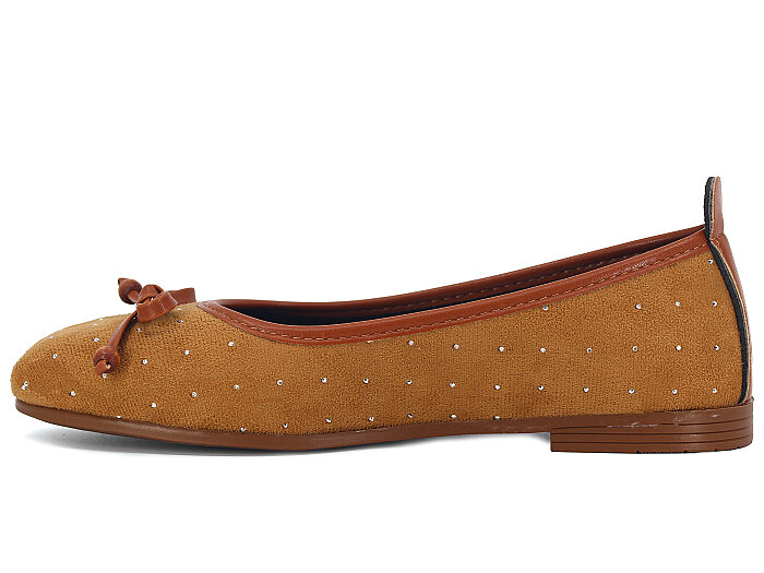 Sıla Zenne B-35 Taşlı Babet Ayakkabı Taşlı Taba - 2