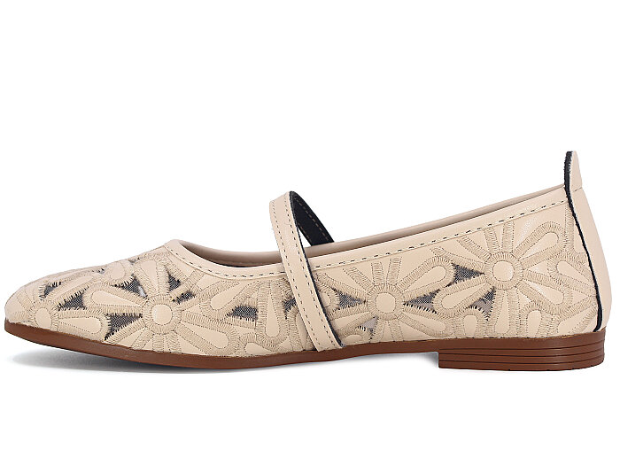 Sıla Zenne L-001 Lacer Babet Ayakkabı Bej - 2