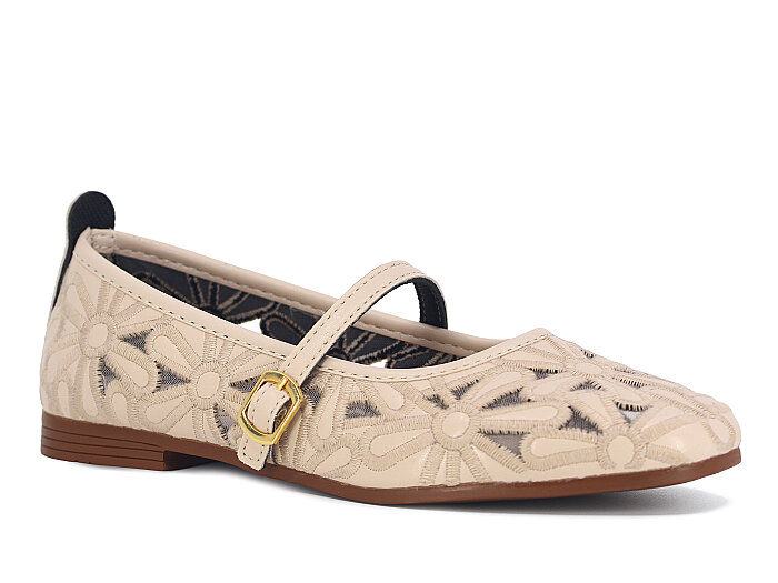 Sıla Zenne L-001 Lacer Babet Ayakkabı Bej - 1