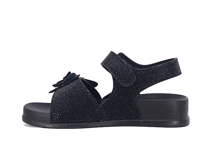SLC Filet 950-F Cırtlı Taşlı Kutulu Sandalet Siyah - SLC (1)