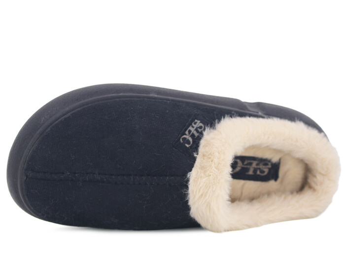 SLC Zenne 1223 Kürklü Gondol Ev Terliği Siyah - 2