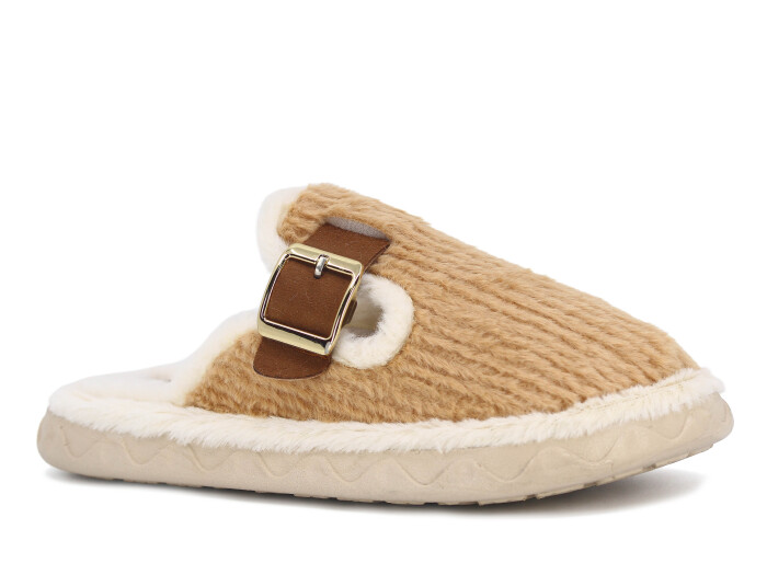 SLC Zenne 2308 Tokalı Kapalı Ev Terliği Taba - SLC