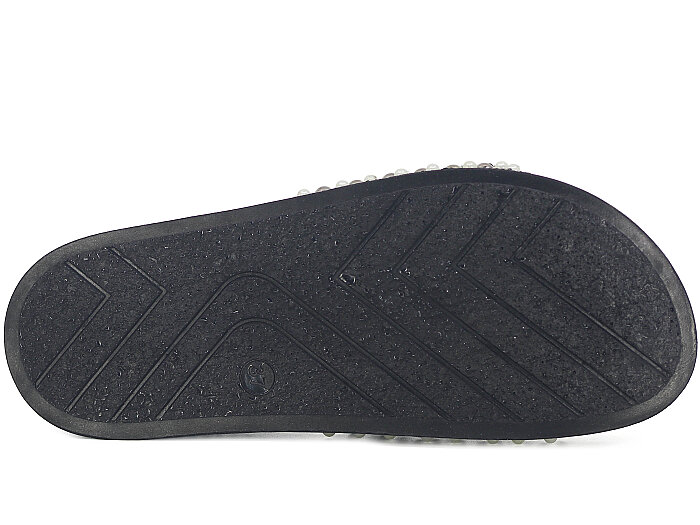 SLC Zenne 8505 Çift Toka İnci Taşlı Kutulu Günlük Terlik Siyah - 3