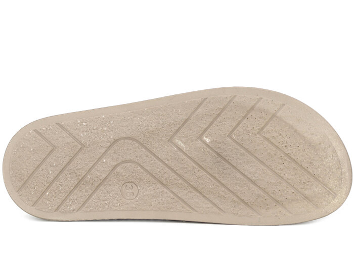 SLC Zenne 8532 Çift Toka Simli Kutulu Günlük Terlik Altın - 3