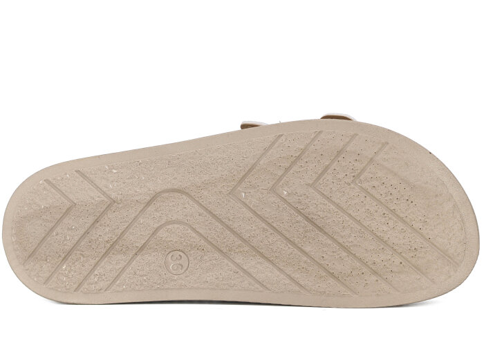 SLC Zenne 8535 Çift Toka Simli Kelebekli Kutulu Günlük Terlik Altın - 3