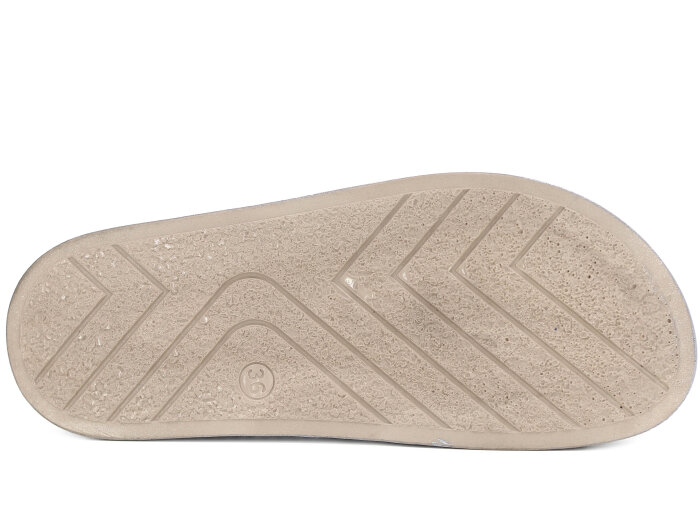 SLC Zenne 8535 Çift Toka Simli Kelebekli Kutulu Günlük Terlik Gümüş - 3