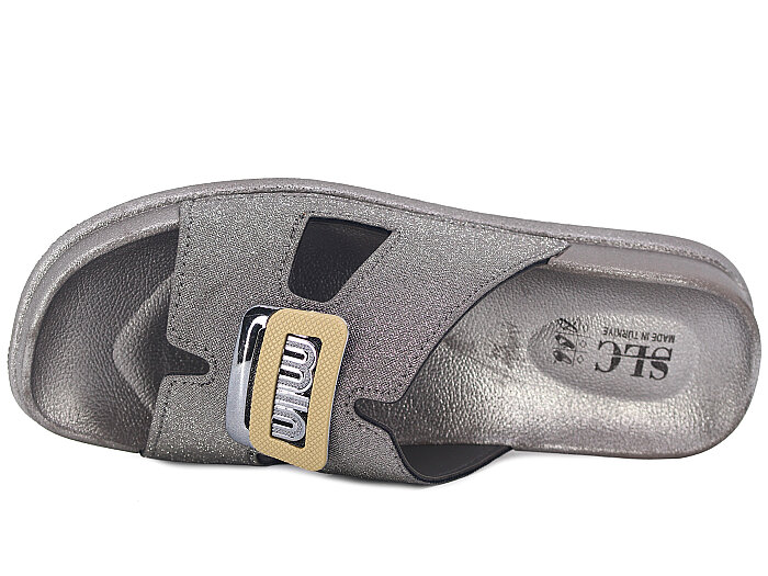 SLC Zenne 9111 HRMS Kutulu Günlük Terlik Platin - SLC (1)