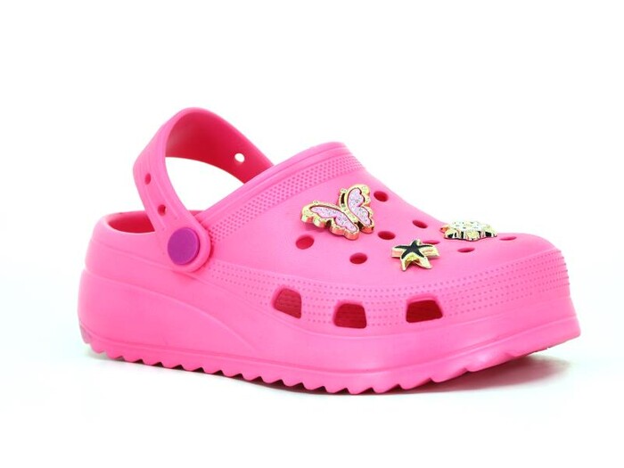 Sonimix Filet EF0129.01 Taşlı Boncuklu Yüksek Eva Cross Terlik Şeker Pembe - Sonimix