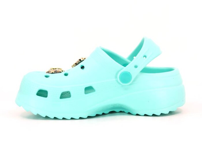 Sonimix Filet EF0129.01 Taşlı Boncuklu Yüksek Eva Cross Terlik Su Yeşili - Sonimix (1)