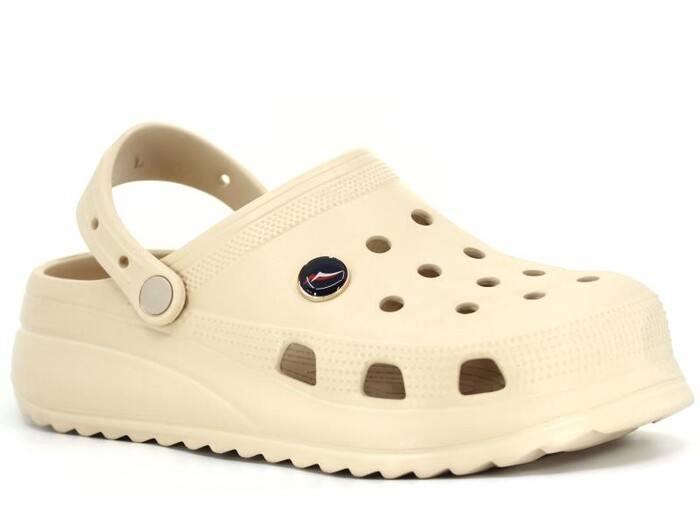 Sonimix Merdane EM0129.01 Eva Kutulu Cross Terlik Bej - Sonimix