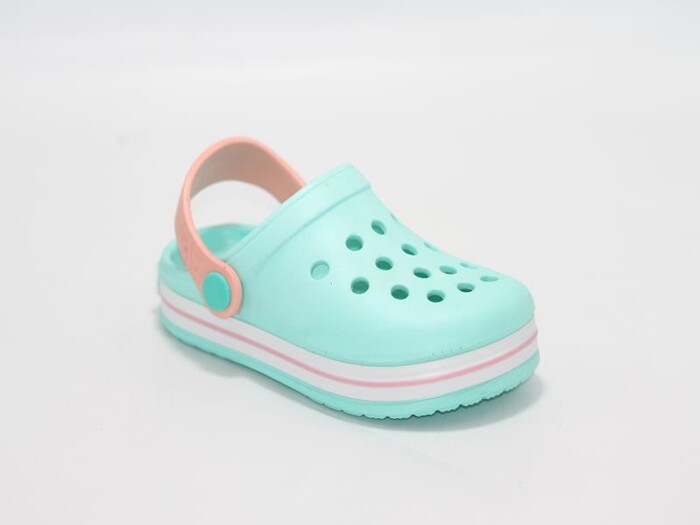 Sonimix Patik EP0078.01 Sargılı Kutulu Eva Cross Terlik Su Yeşili - Beyaz - Pudra - 1