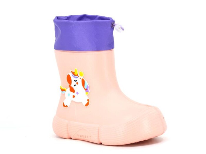 Sonimix Patik EP0139.01 Eva Figürlü Çocuk Çizme Pudra 