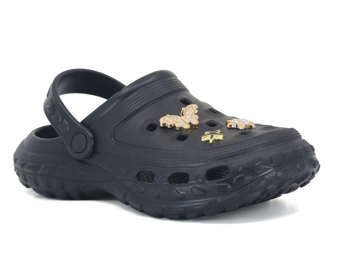 Sonimix Zenne EG0149.01 Taşlı Etiketli Eva Kutulu Cross Terlik Siyah - Sonimix