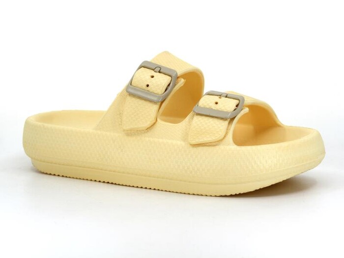 Sonimix Zenne EZ0095.01 Çift Toka Yüksek (CEOX) Lux Eva Terlik Soft Sarı - Sonimix