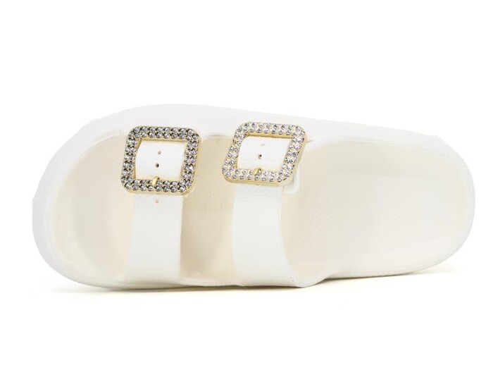 Sonimix Zenne EZ0095.02 Çift Altın Toka Yüksek Kutulu (CEOX) Lux Eva Terlik Krem - 2