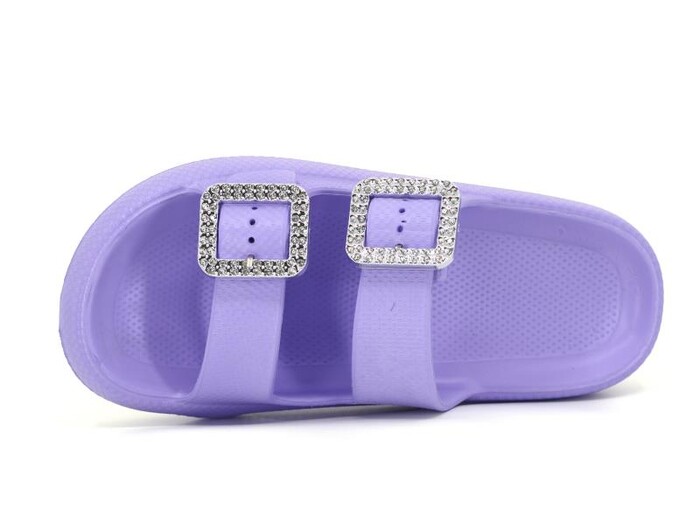 Sonimix Zenne EZ0095.02 Çift Altın Toka Yüksek Kutulu (CEOX) Lux Eva Terlik Lila - Sonimix (1)