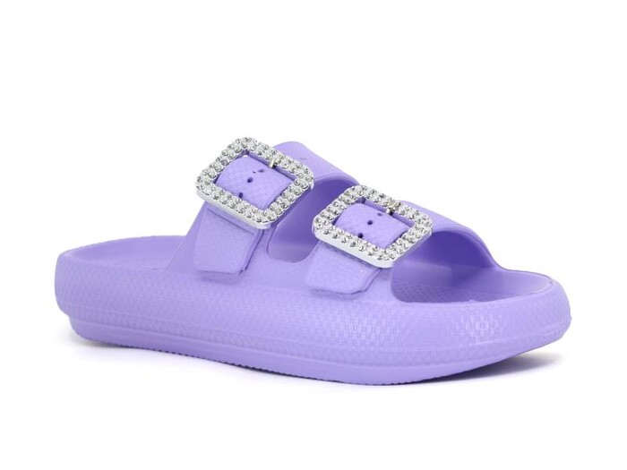 Sonimix Zenne EZ0095.02 Çift Altın Toka Yüksek Kutulu (CEOX) Lux Eva Terlik Lila - 1