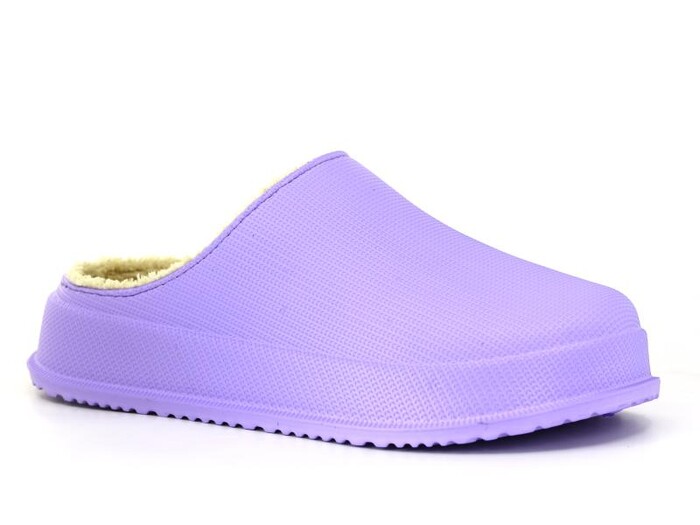 Sonimix Zenne EZ0110.01 Bayan İçi Tüylü Kışlık Eva Werner Ev Terliği Lila - Sonimix